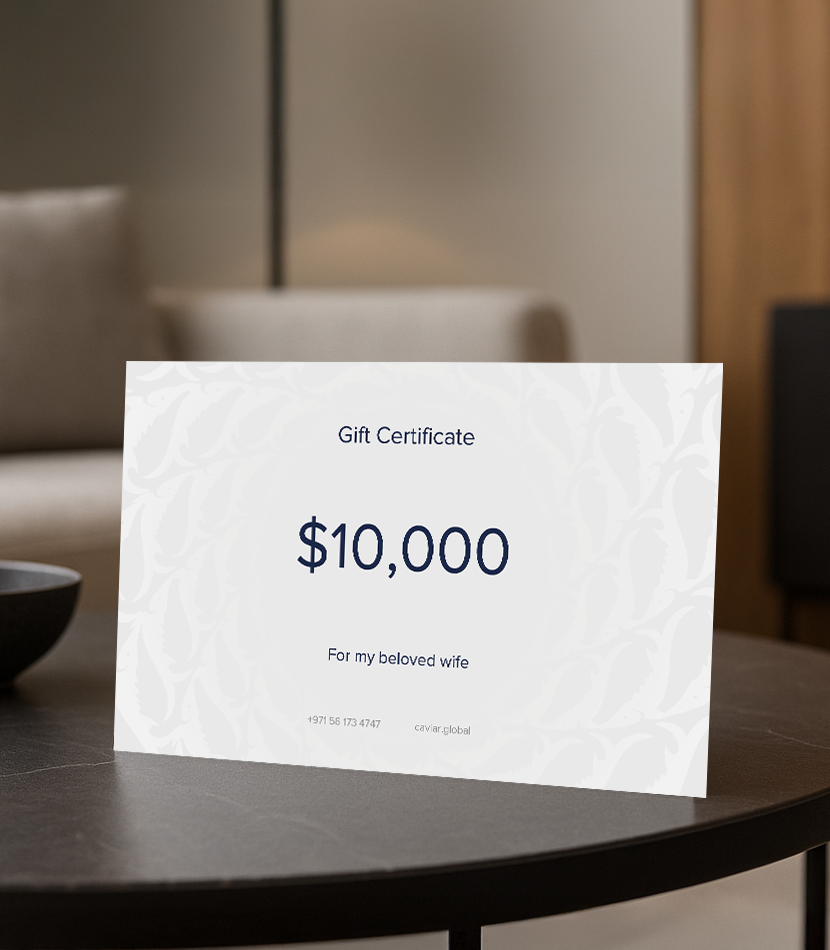 Gift Certificate for a Model Certificate for a Selected<br> Model or Amount