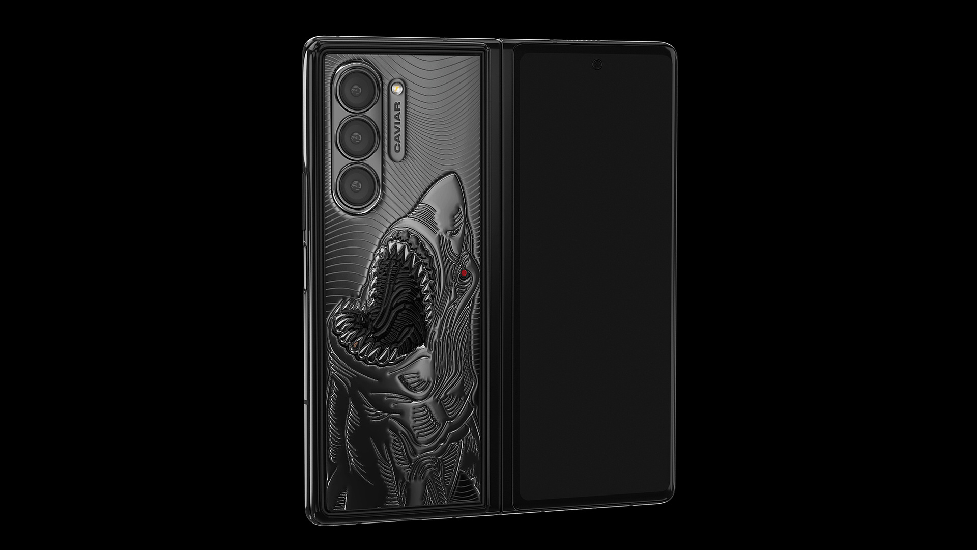 Dubai brand encrusted Samsung Galaxy Z Fold 5 with a fragment of megalodon tooth