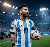Lionel Messi wearing the Argentina national team jersey
