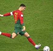 Cristiano Ronaldo with a football